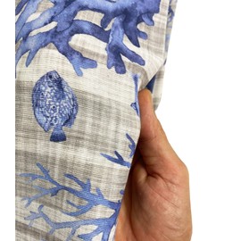 Gran Foulard Throw Bedspread Sofa Cover Loneta Fabric (Fishes Blue, 1 Single)
