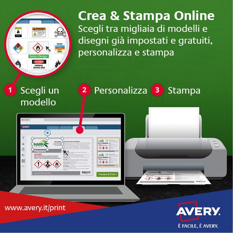 Avery L6013 Heavy Duty Laser Lables (20 Sheets)