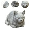 Fonowx Memorial Cat Ornament Resin Balcony Funny Outsides Outdoor Cat