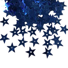 Blue Metallic Star Sequins 20g,4000 Pcs Loose Glitter Star Confetti with Hole Metallic Foil Stars for Sewing,Dress Decoration,Stage Decor,Craft & Party Supplies