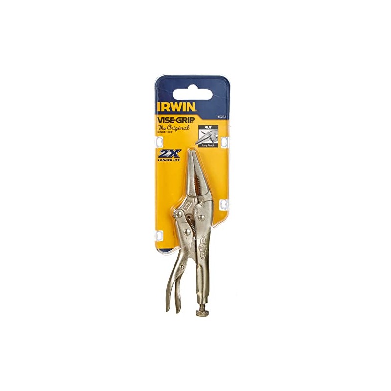 IRWIN VISE-GRIP Original Locking Pliers, Long Nose, 4-Inch (1602L3), 100mm