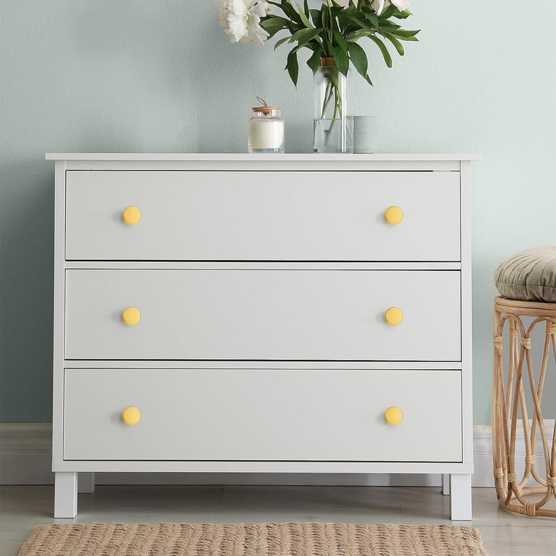 Wekuw Pack of 6 Cabinet Knobs, Furniture Knobs, Brass Drawer