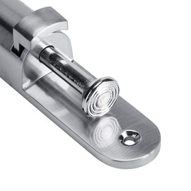 Akozon Premium Heavy Duty Zinc Alloy Door Stopper with Spring Loaded Plunger Throw - Silver Door Stop with Soft Rubber Foot for High Holding Power - Ideal for Any Angle Door Hold