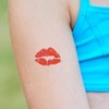 Beaupretty Labios Rojos Pegatinas Temporal 6Pcs Besos De Azúcar Pegatinas