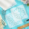 Zonon 9 Pieces Flower Line Quilting Stencil Kit Sewing Flower