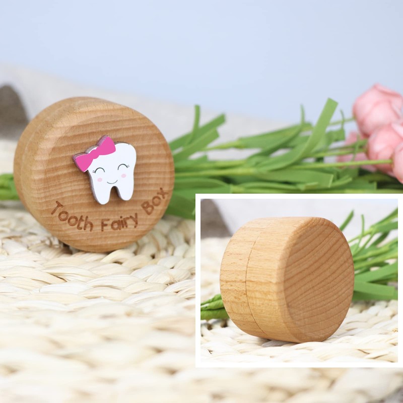 Malihome Tooth Fairy Box for Girls and Boys Wooden Cute