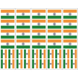 40 Removable Stickers: Indian Flag, India Party Favors, Decals