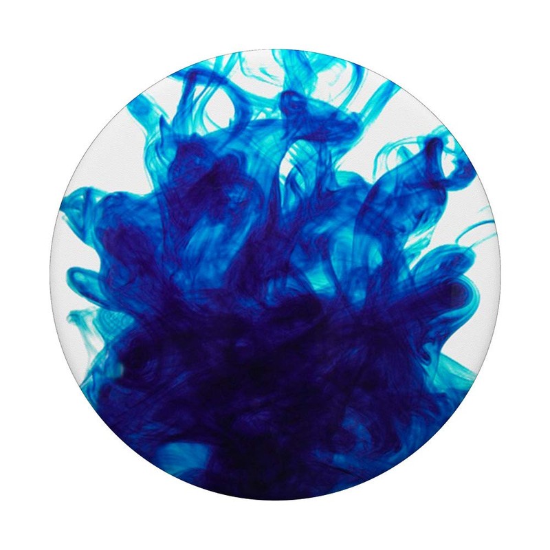 Marbled Ink with White and Blue Blends Colorful Pattern