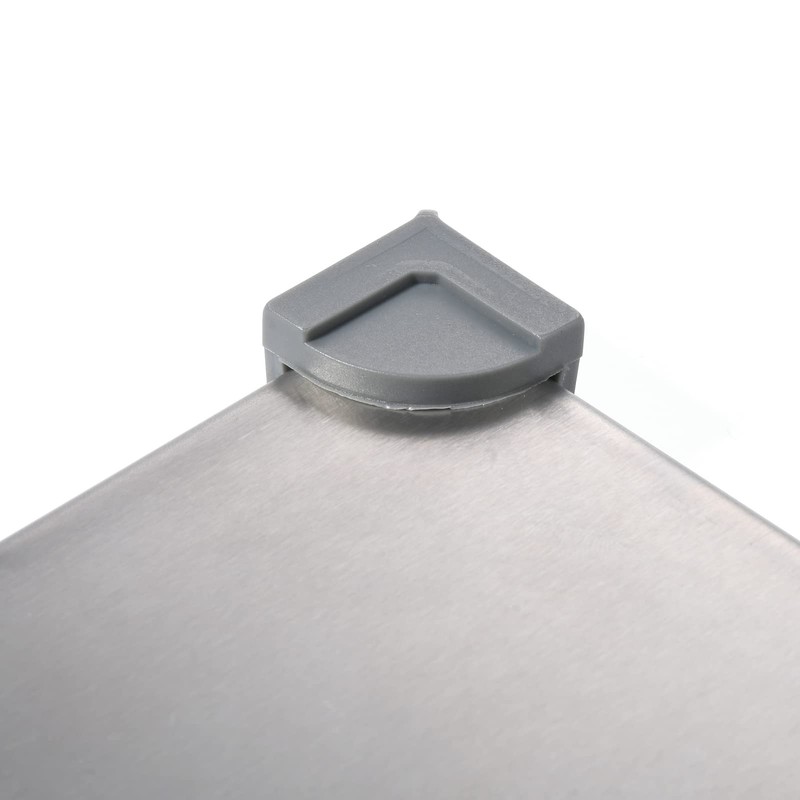 Square Shower Drain with Removable Tile Insert Grate, 8-Inch, Brushed