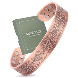 MagEnergy Copper for Men 99.99% Pure Copper 3500 Gauss Magnetic Therapy for Men, Birthday Present, 7.3inches Vintage, Adjustable