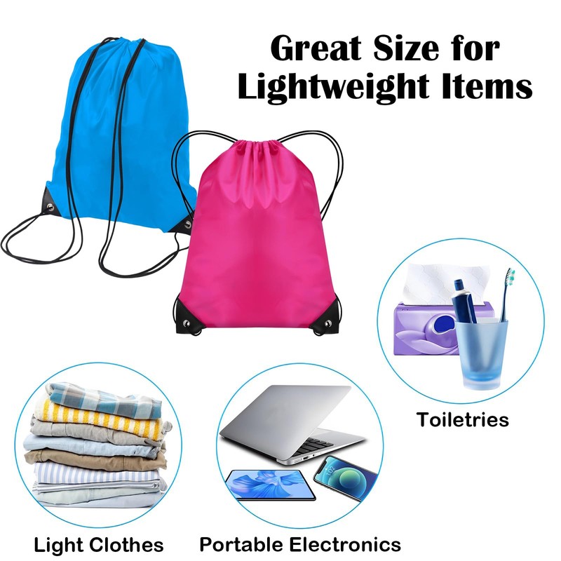 ZPLASK 2 Pcs Swim Bag, Drawstring Backpack PE Swimming Bag