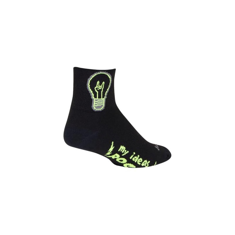 SockGuy Unisex 3in Good Idea Cycling/Running/Active Socks (US, Alpha, Small,