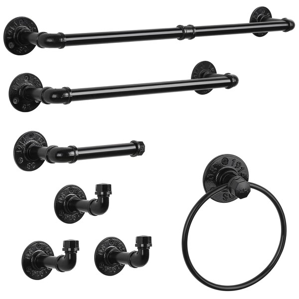 Bathroom Hardware Fixture Set Industrial Towel Bar Sets with Paper