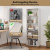 SILKYDRY 5-Shelf Bookcase, Open Storage Organizer Shelves with Anti-Tip Device,