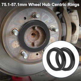 TUCKBOLD Car Wheel Hub Centric Rings Durable Wheels Center Shaft Shock Absorbing Hubrings Black 4 Pcs OD 75.1mm to ID 57.1mm Polycarbonate