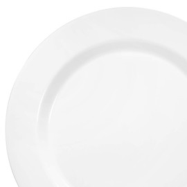 " OCCASIONS " 60 Plates Pack, Heavyweight Disposable Wedding Party Plastic Plates (10.5'' Dinner Plate, Plain White)
