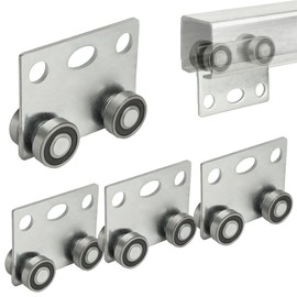 ​​BiJun Strut Channel Trolley Assembly Roller,Unistrut Rollers Two Bearing Trolley Assembly for Use with 1-5/8" Wide and All1-5/8 Ortaller Strut Channel (E4PC)