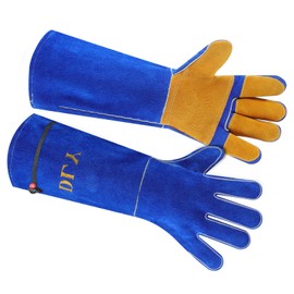 DLY Bite Resistant Gloves for Handling Animals, Anti-Bite Work Gloves for Welding, Caring, Handling Dog/Cat/Bird/Snake/Parrot/Lizard/Reptiles (17.7 Inches / 45 cm)