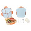 SAYAPE Kids Bento Lunch Box - Toast-Shaped 4-Compartment Lunchable Food