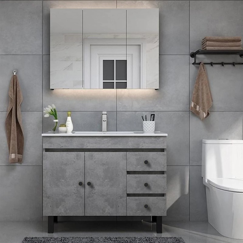 Vandicka 4 Pcs Solid Brass Knobs and Screws - Black