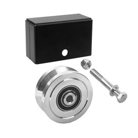 Gudwells 4" V-Groove Slide Gate Wheel With Welded Bracket Box for Sliding Rolling V Inverted Track Gates up to 3000lbs, Dual Sealed Bearing