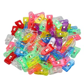 100 Pcs Plastic Clip Colorful Clear Clothespins Photos Crafts Memos Towels Clips for Home School Office