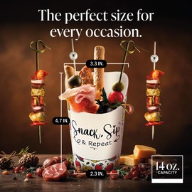 MOA MADE 50 Pcs 14 Oz Disposable Charcuterie Cups with Sticks - Charcuterie Cup Set - French Fries Holder - French Fry Holder - Charcuterie Cones with Sticks - Appetizer Cups for Parties