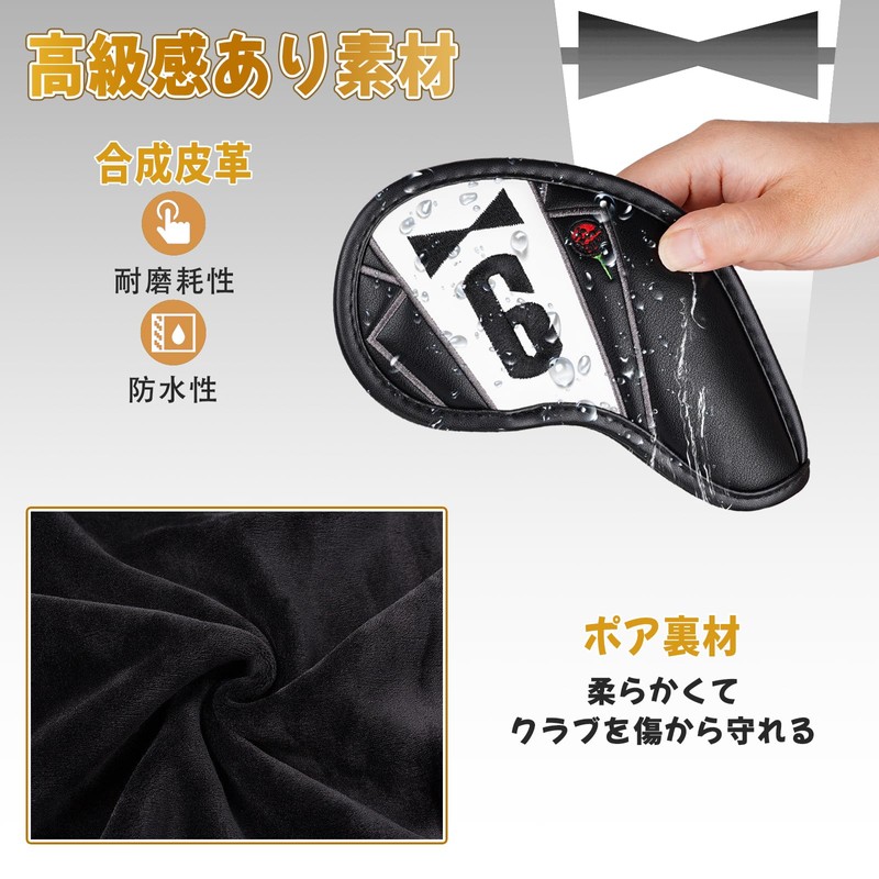 Golf Iron Covers Magnetic Wedge Covers Club Head Covers Set