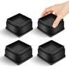 MixDora Bed Risers 1 Inch Square Stackable Furniture Risers Anti-Slip