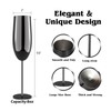 Haniforever Champagne Glasses Set of 2,7.5oz Stemmed Stainless Steel Unbreakable