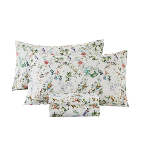 Brandream Floral Sheets Set California King Size 100% Egyptian Cotton