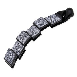 Bonaventure a20085h2 Firm, Stays in Place, Simple, Multi, Square, Glitter, Banana Clip, Large, Women's, Hair Accessories, Hair Clip, Hair Claw, Barrette, Popular Brand, Hair Clip, Gray