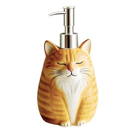 RockTrend Cat Ceramic Soap Bottle Lotion Bottle Soap Dispenser with Pump