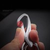 Rockyu Keychain, Men's, Cool Gray, Silver, Black, Carabiner, Hook, Keychain,