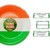 Lizzy 6Pcs St. Patrick's Day Tricolour Paper Plates 9 inch