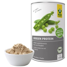 Organic Pea Protein Powder (300 g), 80% Vegetable Protein, Vegan Protein Source, Rich in Iron, Naturally Contains Phosphorus and All 8 Essential Amino Acids