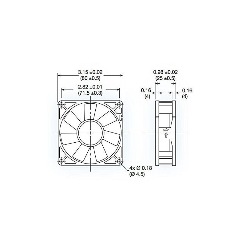 Mechatronics 24V DC Fans (80x25mm, Extra High Speed)