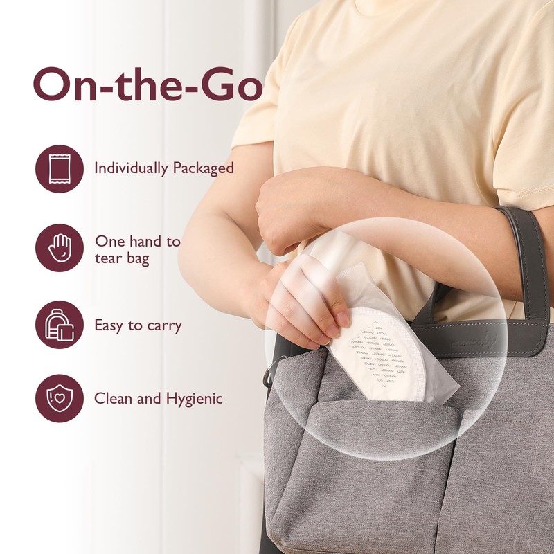 Momcozy Ultra-Thin Disposable Nursing Pads, Ultra-Absorbent and Breathable Portable Breast