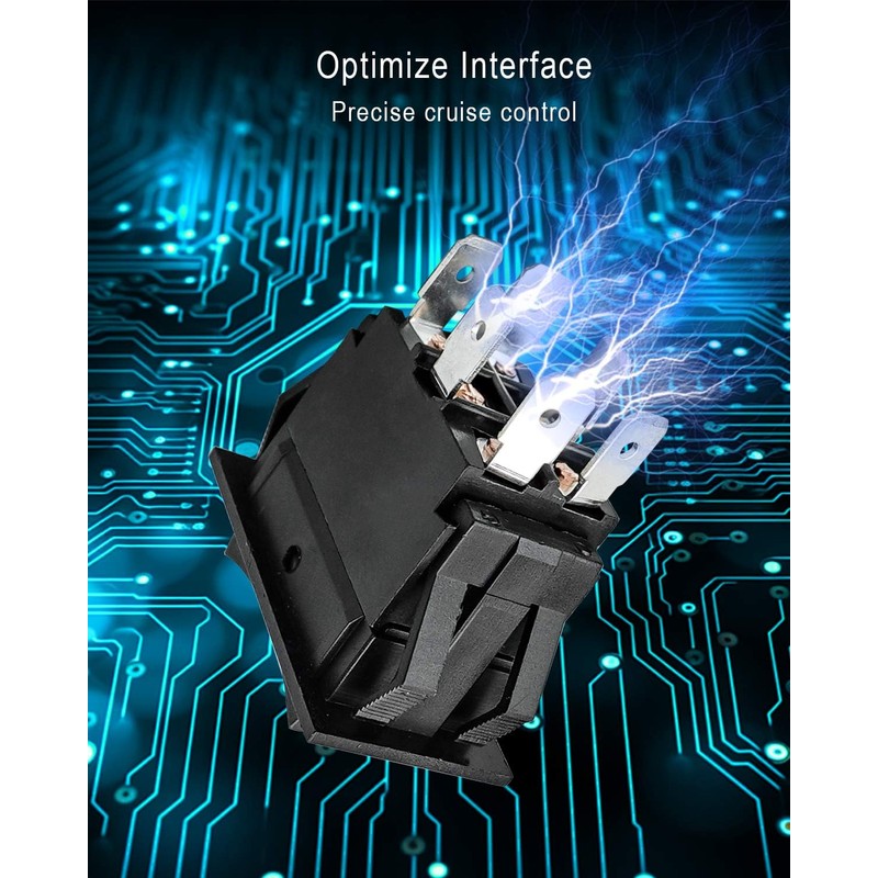 30 Amp DPDT Momentary Switch On-Off-Momentary On Rocker Switch 6