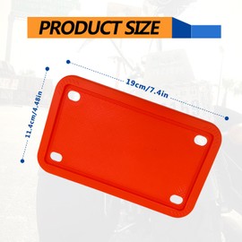 NOTISH Motorcycle Silicone License Plate Frames, License Plate Bracket Holder Rust-Proof 4x7 inch, License Bracket for Men Women - Red