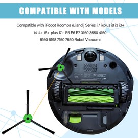 Hibucuo 10 Pack Replacement Side Brushes Compatible with iRobot Roomba i & j & e Series All Models, Edge-Sweeping Brushes Accessories Parts for i1+/i2+/i3+/i4+/i5+/i6+/i7+/i8+/j6+/j7+/j8+/e5/e6
