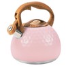 Foedo 3.2Qt Stainless Steel Whistling Tea Kettle Stovetop, Pink