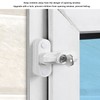Tissting Window Lock Swivel Latch with 2 Keys, White Aluminium