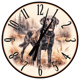 Decorative Concepts Hunting Dog Wall Clock Black Labrador Retriever