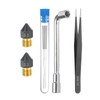 sourcing map 3D Nozzles Kit, 2pcs 3D Printer MK8 Brass