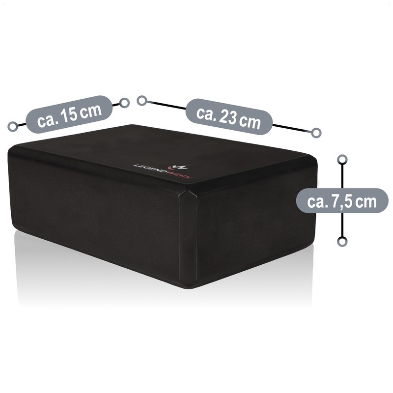 Legendwerk® 2 x Yoga Block Robust and Non-Slip - Yoga