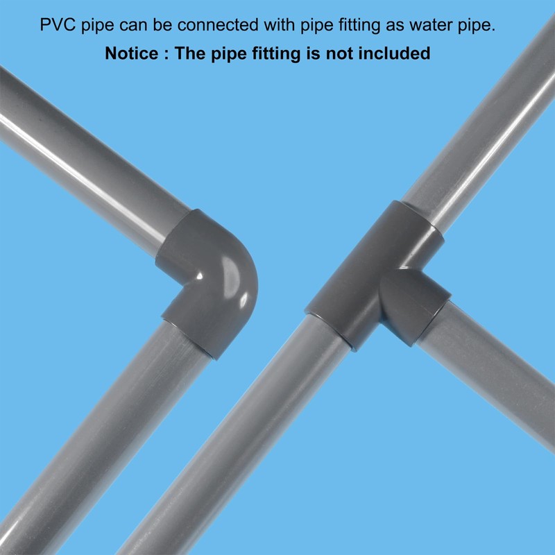 MECCANIXITY 2.5 Inch PVC Rigid Tube Round Pipe Tubing Hardware
