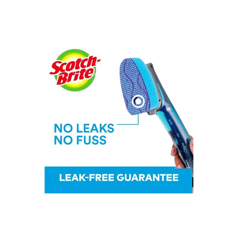 Scotch-Brite Scrub Dots Non-Scratch Dishwand, 4-Pack (4 Dishwands), Soap-Dispensing Kitchen