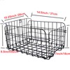 WEEROCK Rear Bike Basket Wire Mesh Detchable Foldable Rear Rack