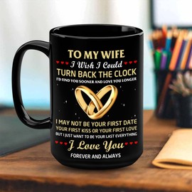 VUNVUT86 Wife Gifts - Christmas Gift For Wife - To My Wife Mug - Valentine Day Gifts For Wife - Mothers Day, Anniversary, Birthday Gifts For Wifey, Bride, Fiancee, Mom, Mrs, Her, Women 15OZ